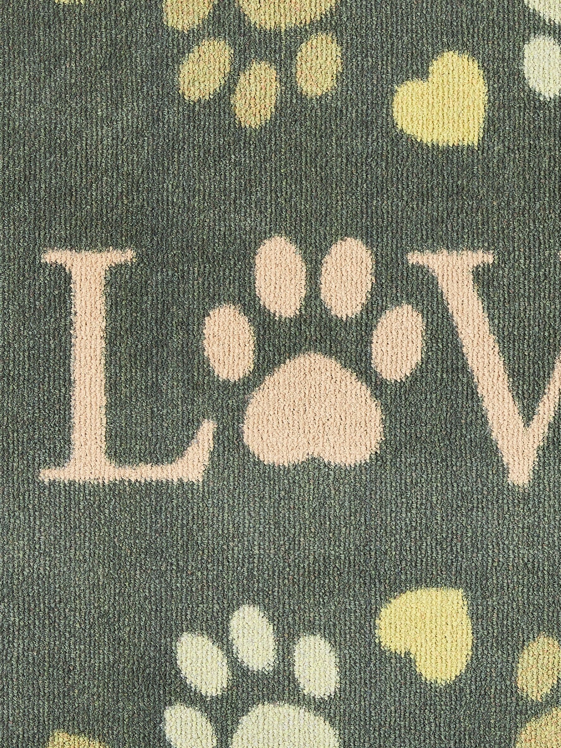 Hug Rug Green Love Paws mat 65x85cm (British brand)