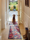 Hug Rug navy dark florals runner doormat 65x150cm, imported from the UK