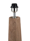 Pacific Natural conical wood table lamp with white boucle shade (British brand)