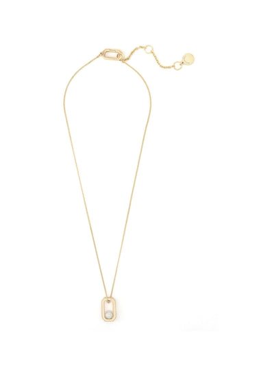 Next AllSaints Gold Plated Pearl Pavé Hexagon Pendant Necklace- Buy online at McGrocer