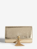 Love & Roses gold tassel clutch bag, imported from the UK