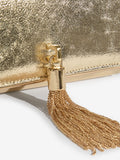 Love & Roses gold tassel clutch bag, imported from the UK