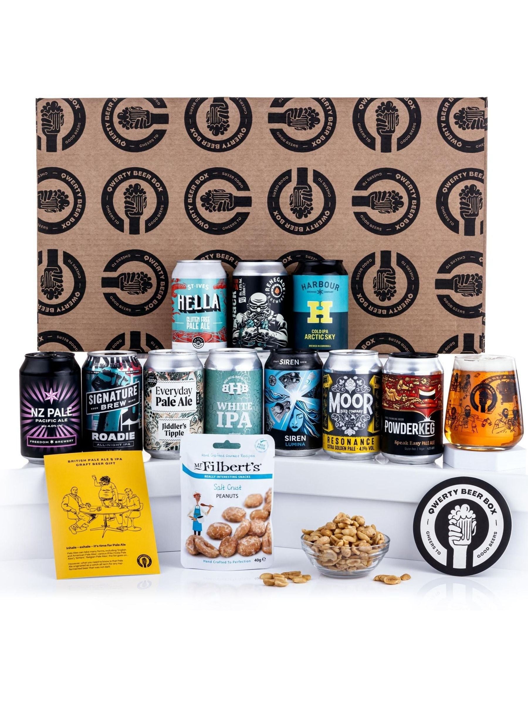 QWERTY Beer Box deluxe IPA beer hamper, imported from the UK