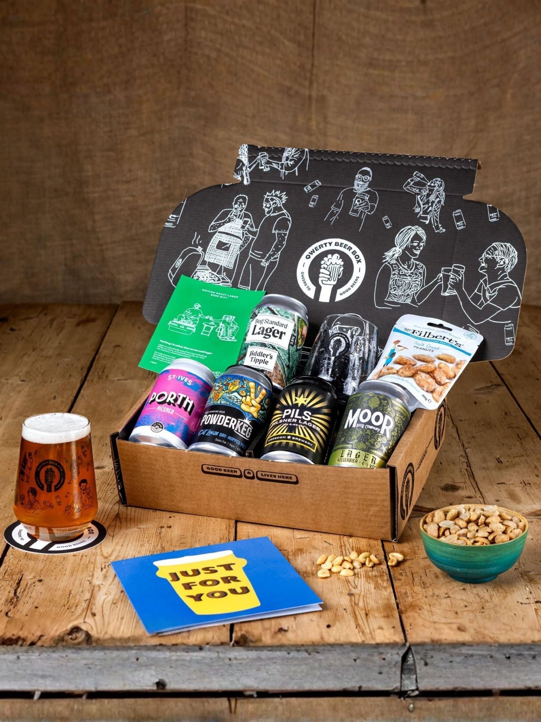 QWERTY beer gift hamper premium real ale 2200g - British product