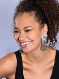 Bibi Bijoux silver tone heart shower earrings, UK version