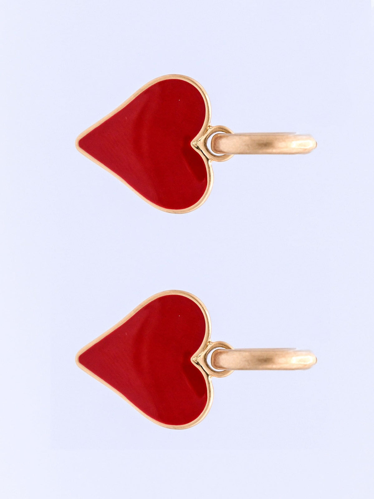 Bibi Bijoux gold tone heart drop earrings, imported from the UK