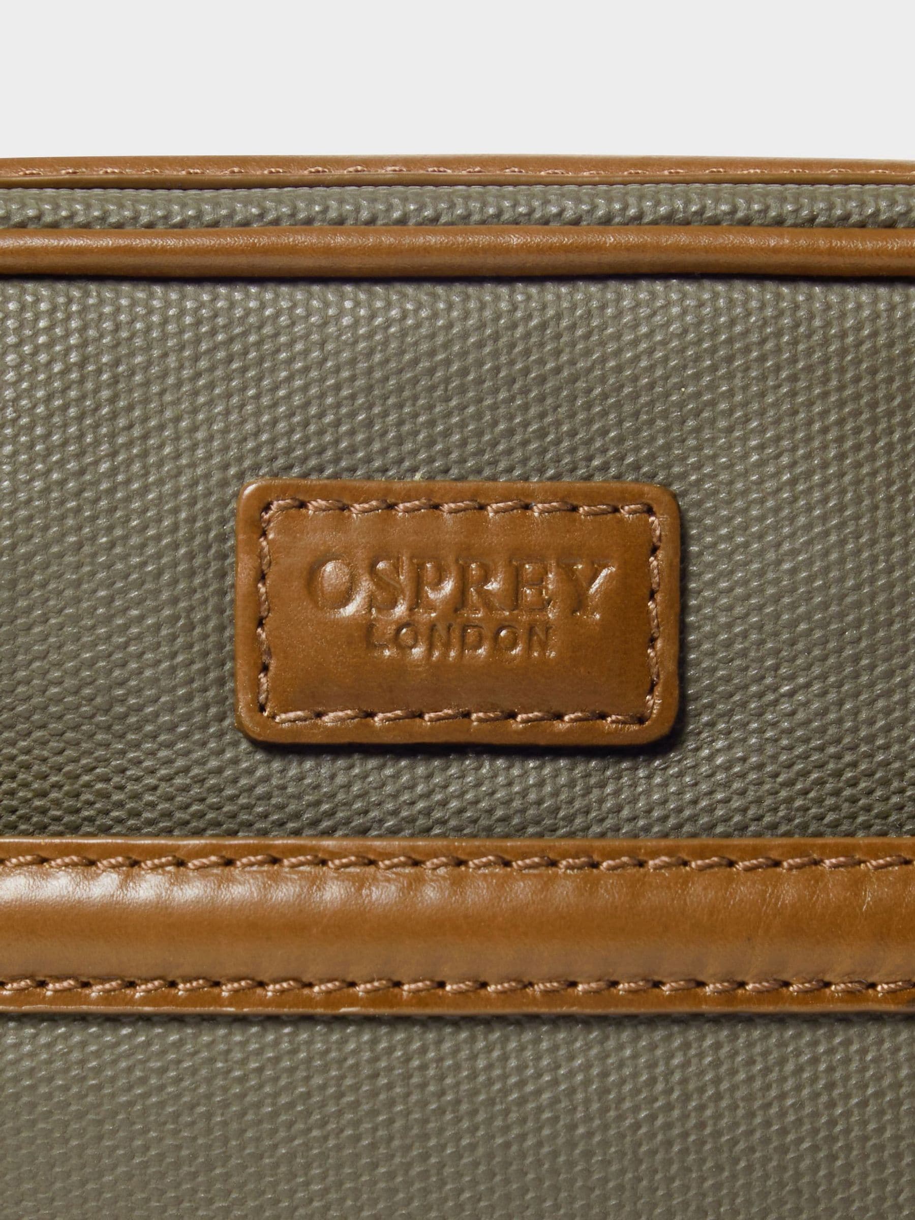 Osprey London Frontline waxed canvas leather messenger bag, imported from the UK
