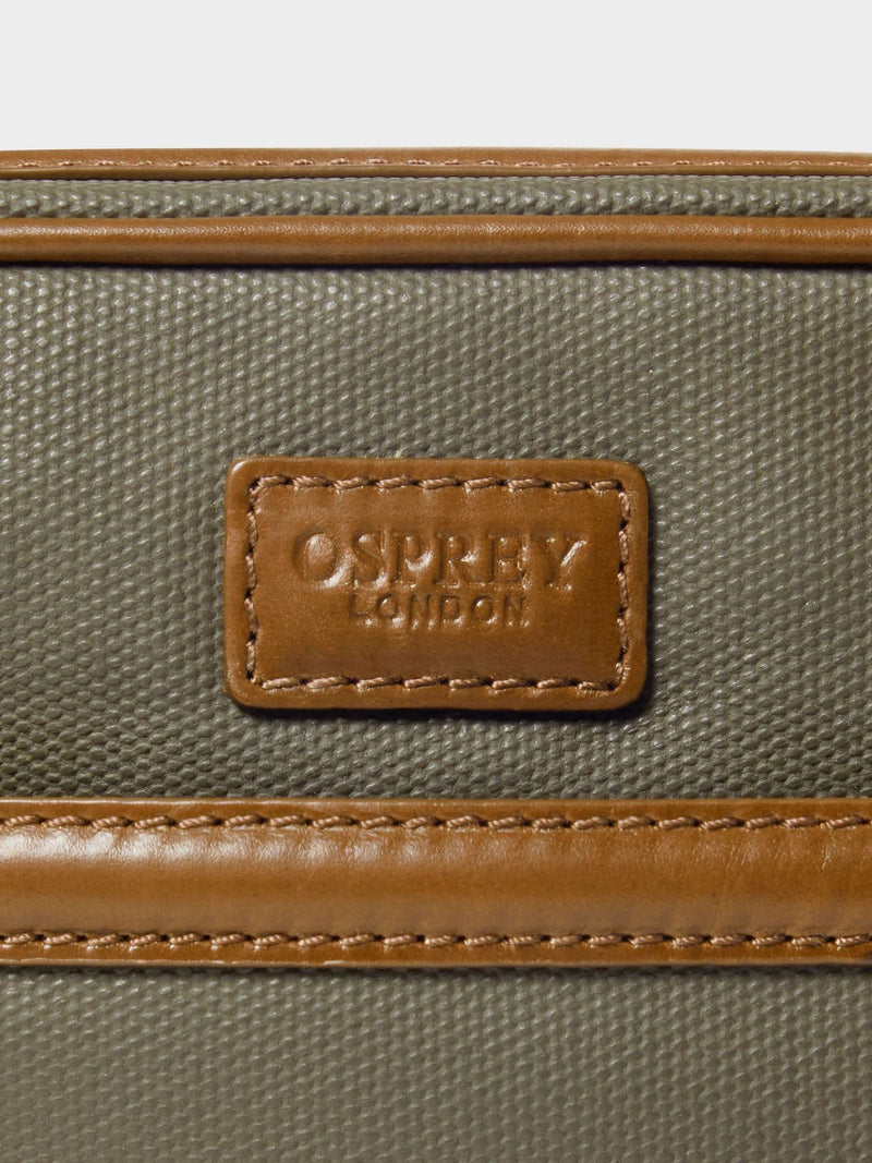 Osprey London Frontline waxed canvas leather messenger bag, imported from the UK
