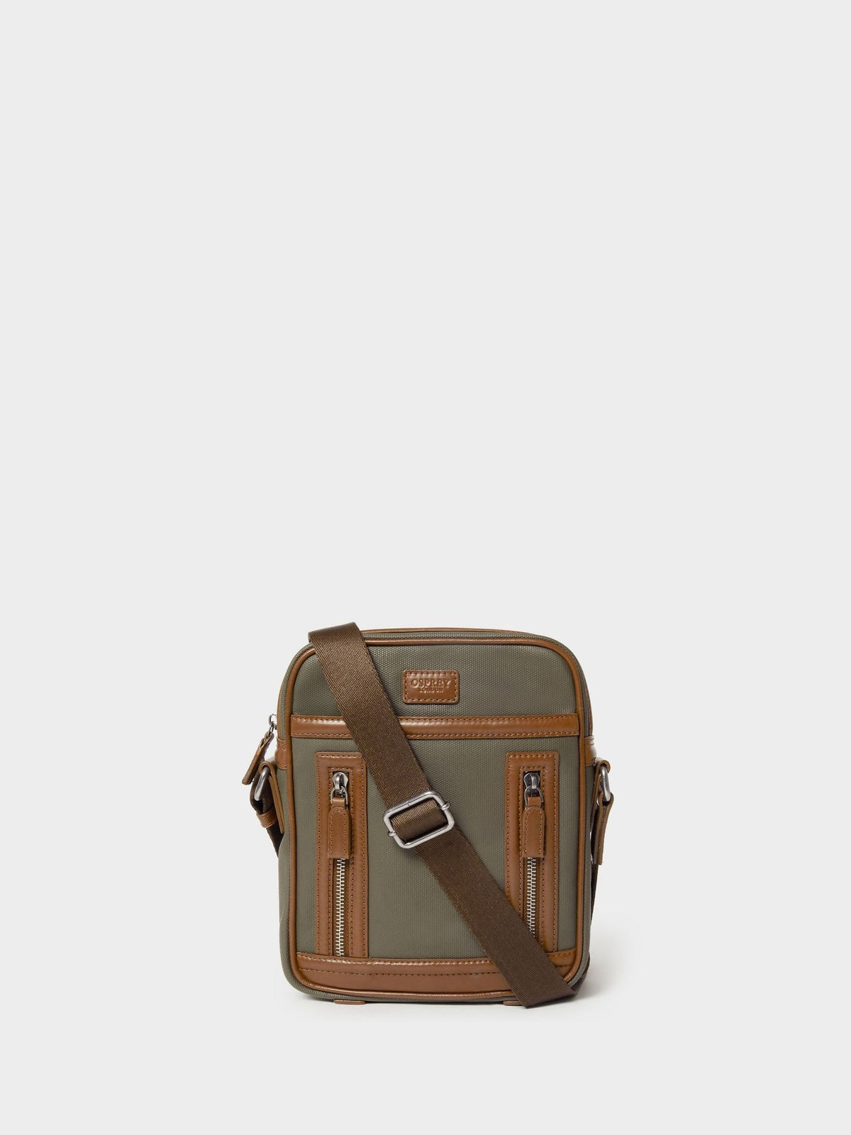 Osprey London Frontline waxed canvas leather messenger bag, imported from the UK