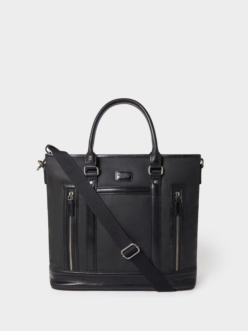 Osprey London black waxed canvas and leather large workbag, UK version