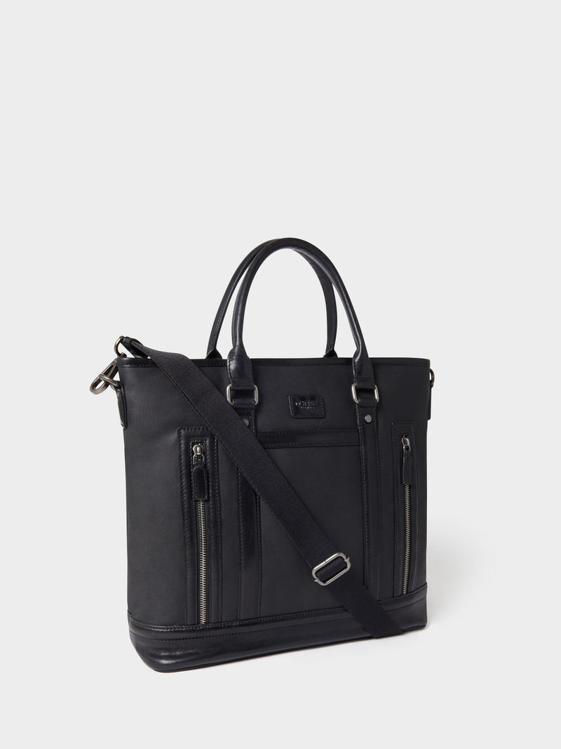 Osprey London black waxed canvas and leather large workbag, UK version