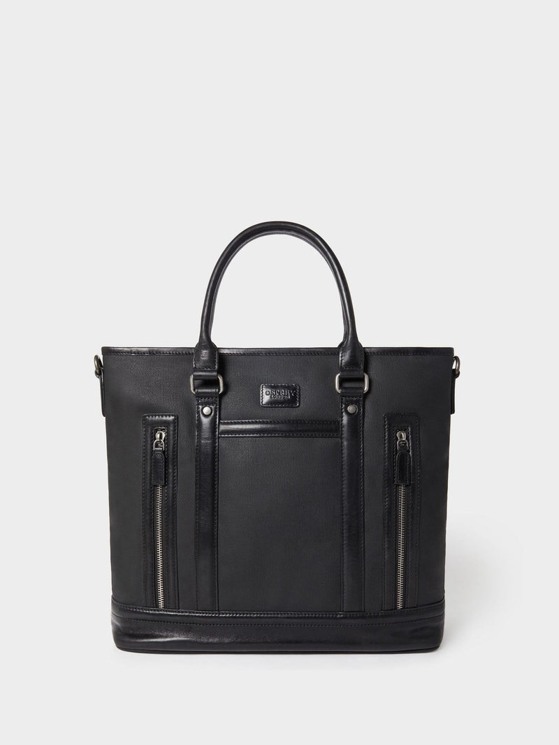 Osprey London black waxed canvas and leather large workbag, UK version