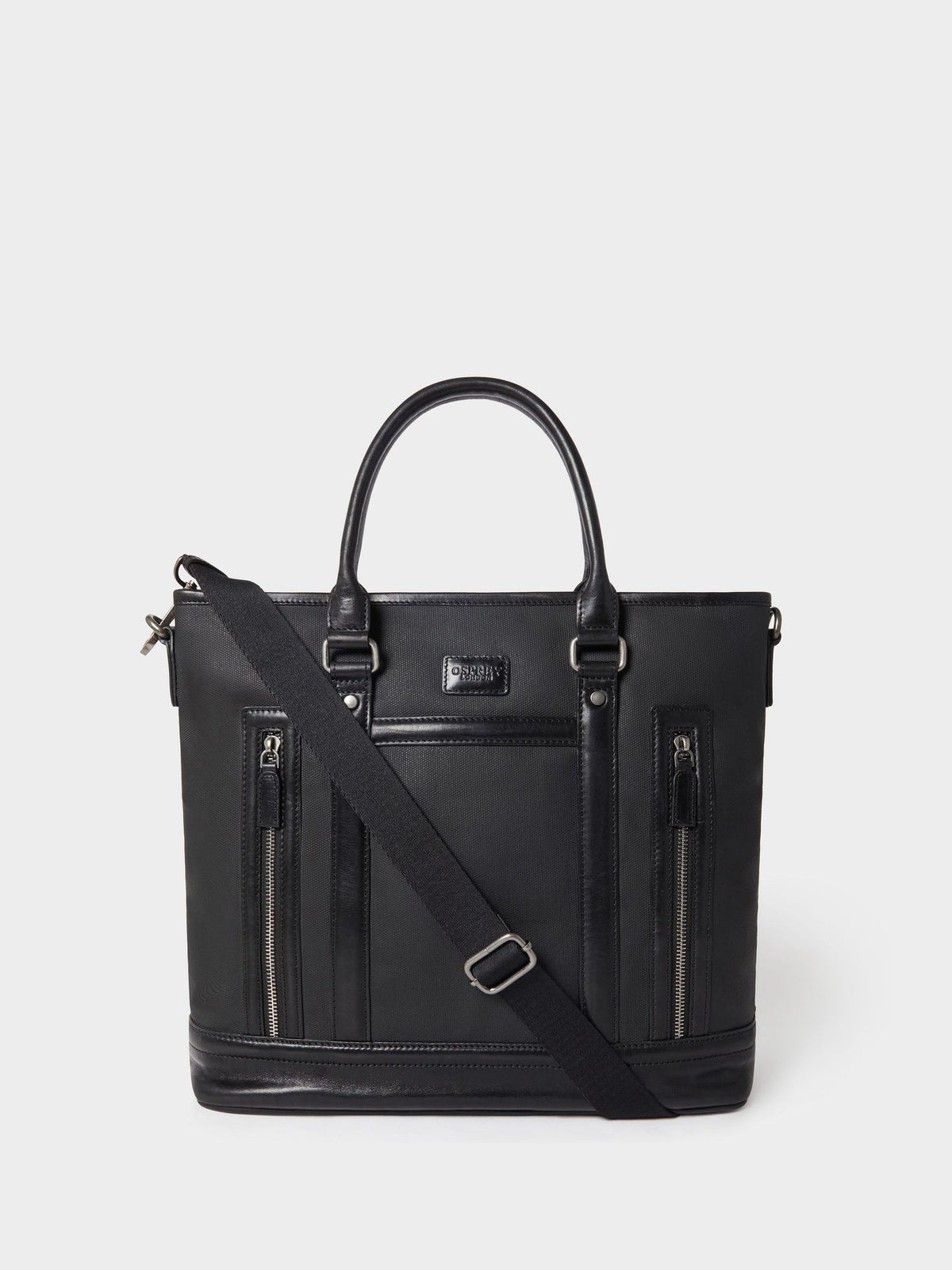 Osprey London black waxed canvas and leather large workbag, UK version