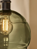 MADE.COM green Mika easyfit glass shade - British product