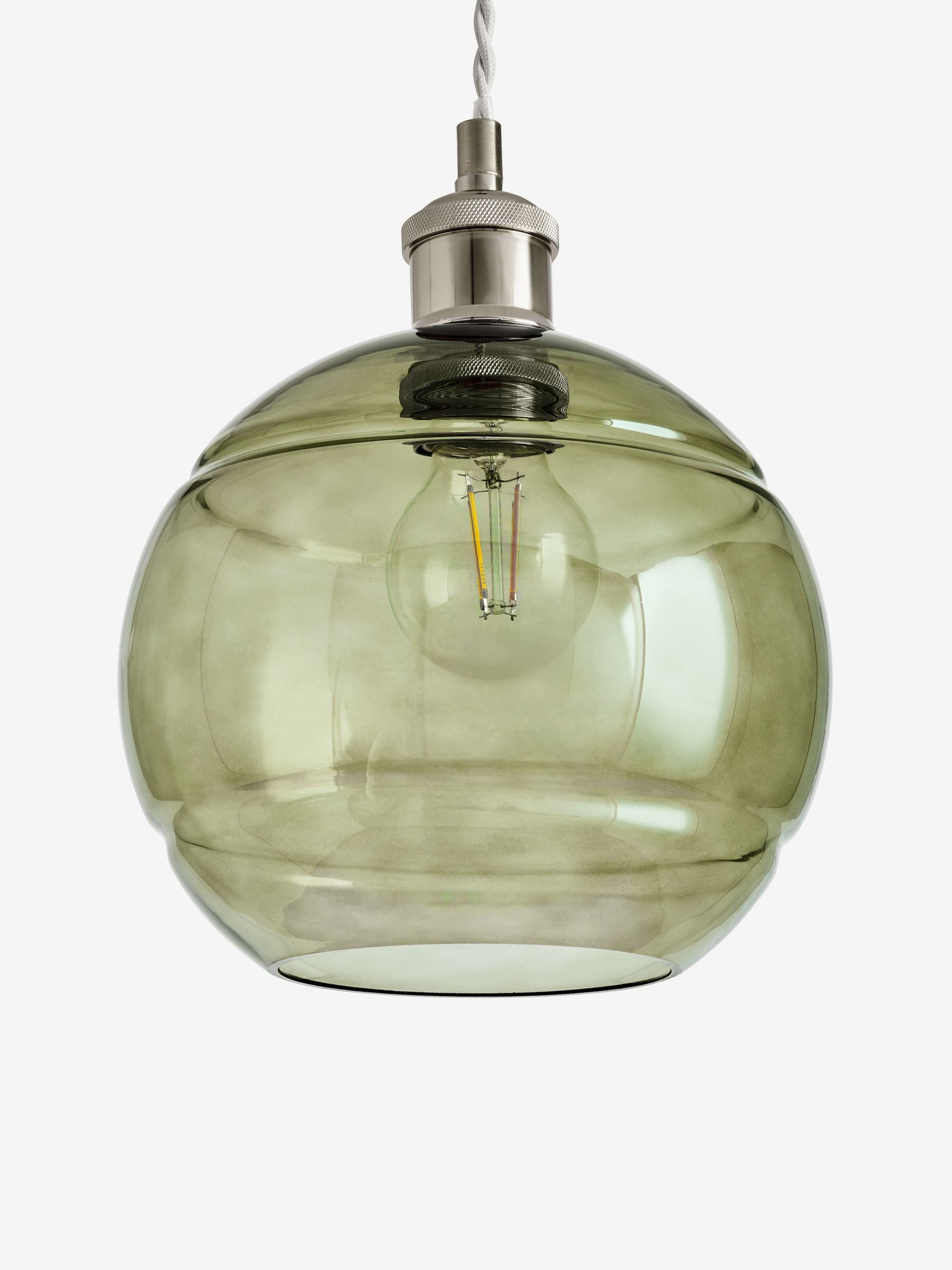 MADE.COM green Mika easyfit glass shade - British product