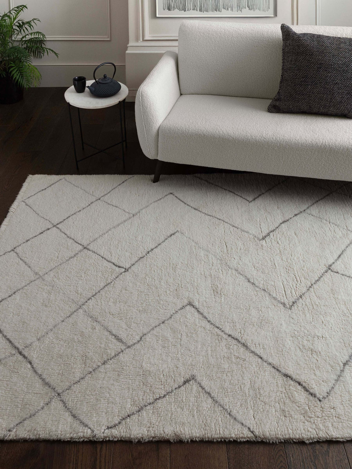 Asiatic Rugs grey washable Berber wool rug - British product