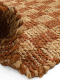 Asiatic Rugs Rust Naturi rug jute checkerboard pattern, UK version