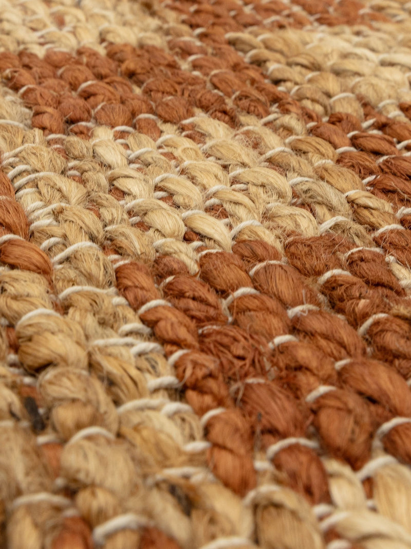 Asiatic Rugs Rust Naturi rug jute checkerboard pattern, UK version