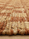 Asiatic Rugs Rust Naturi rug jute checkerboard pattern, UK version
