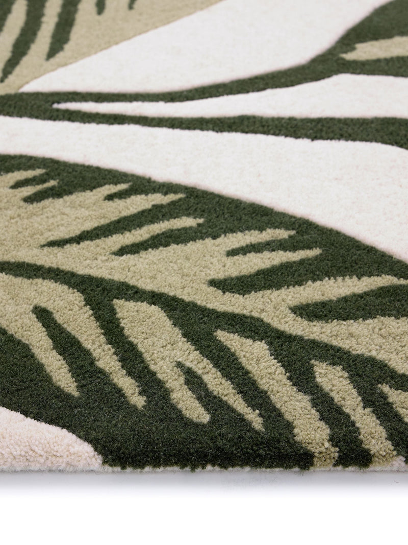 Origin Rugs cream wool rug with paradise leaf motif, UK version