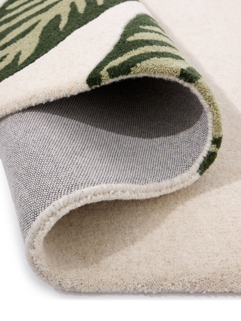 Origin Rugs cream wool rug with paradise leaf motif, UK version