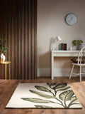 Origin Rugs cream wool rug with paradise leaf motif, UK version