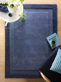 Origin Rugs Evening Blue Stacked Border Wool Rug