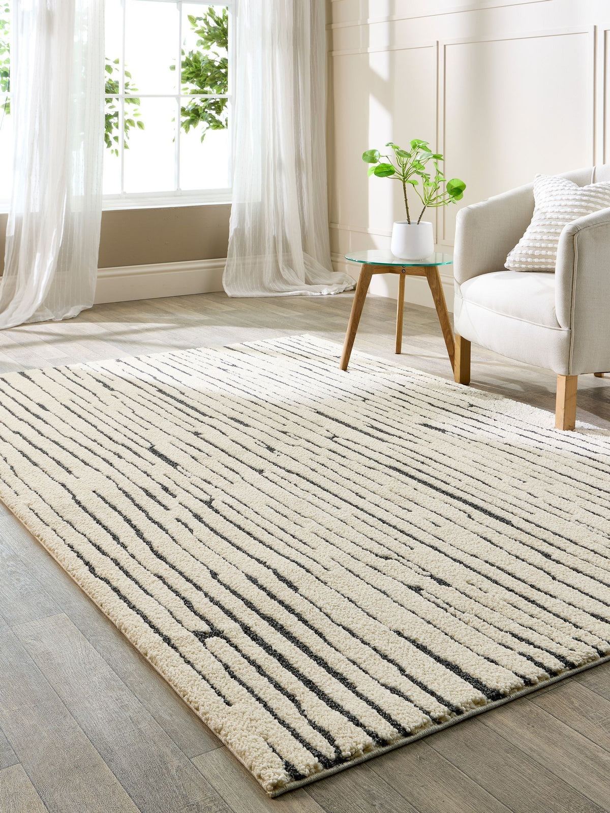 Origin Rugs white woodweave rug - British product