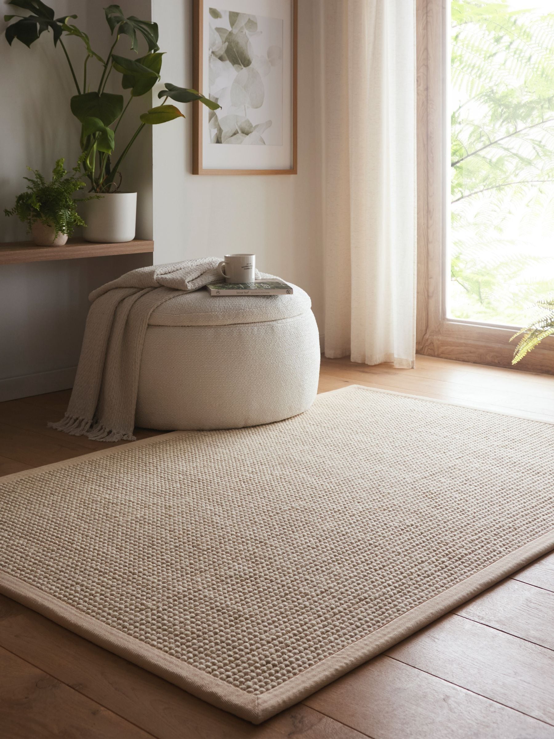 Origin Rugs Beige Border Sisal Boucle Rug
