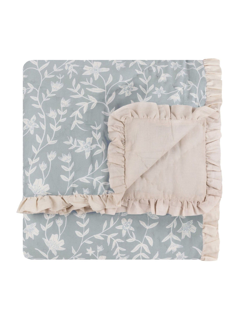 Wylder Amelia floral quilted frill bedspread, imported from the UK