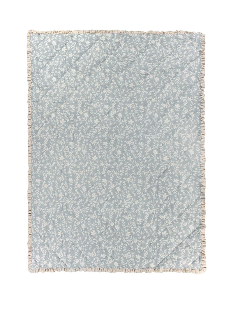 Wylder Amelia floral quilted frill bedspread, imported from the UK