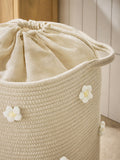 Daisy laundry basket with woven fabric carry handles (British brand)