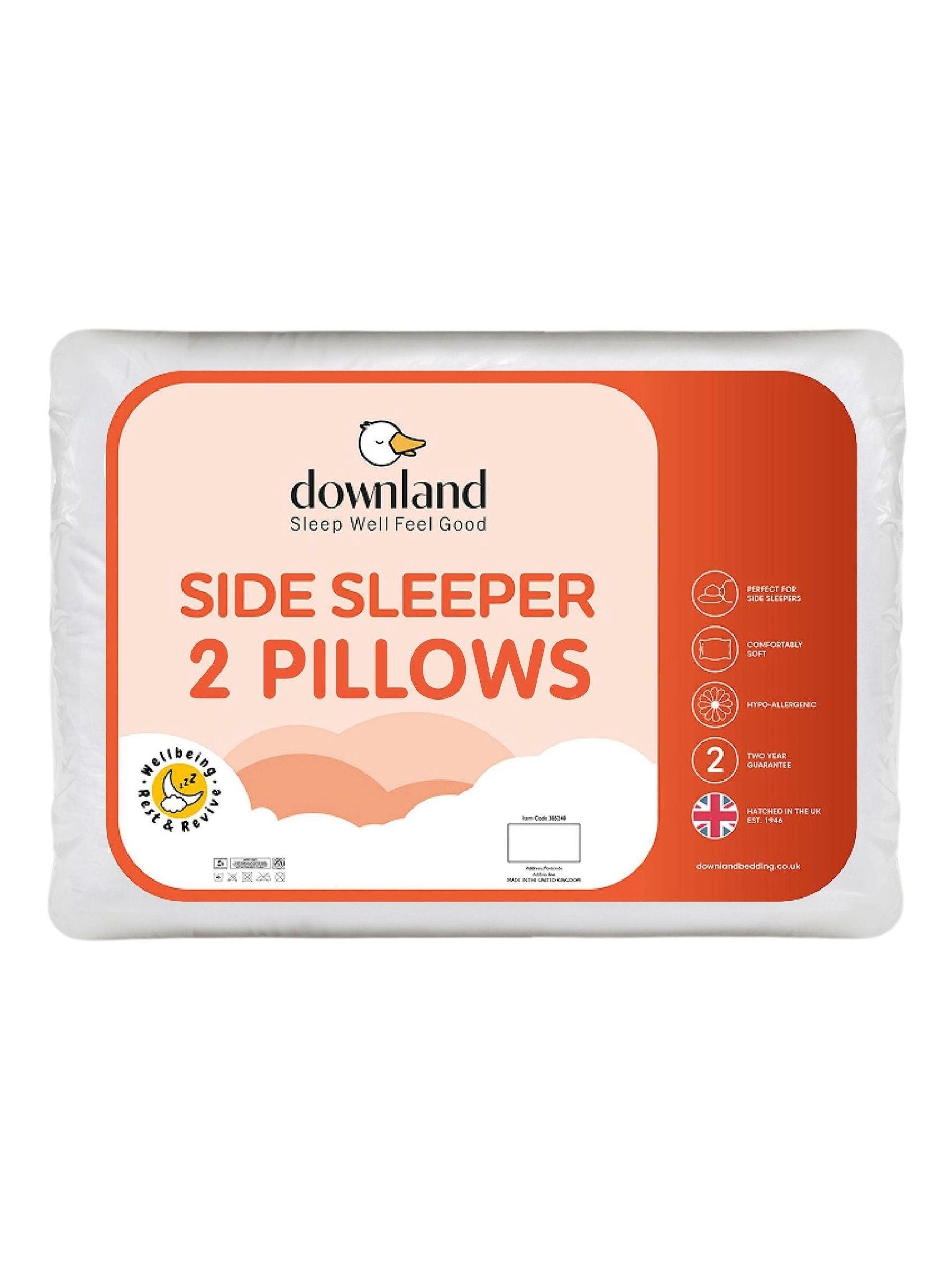 Downland firm support pillow pair (British brand)