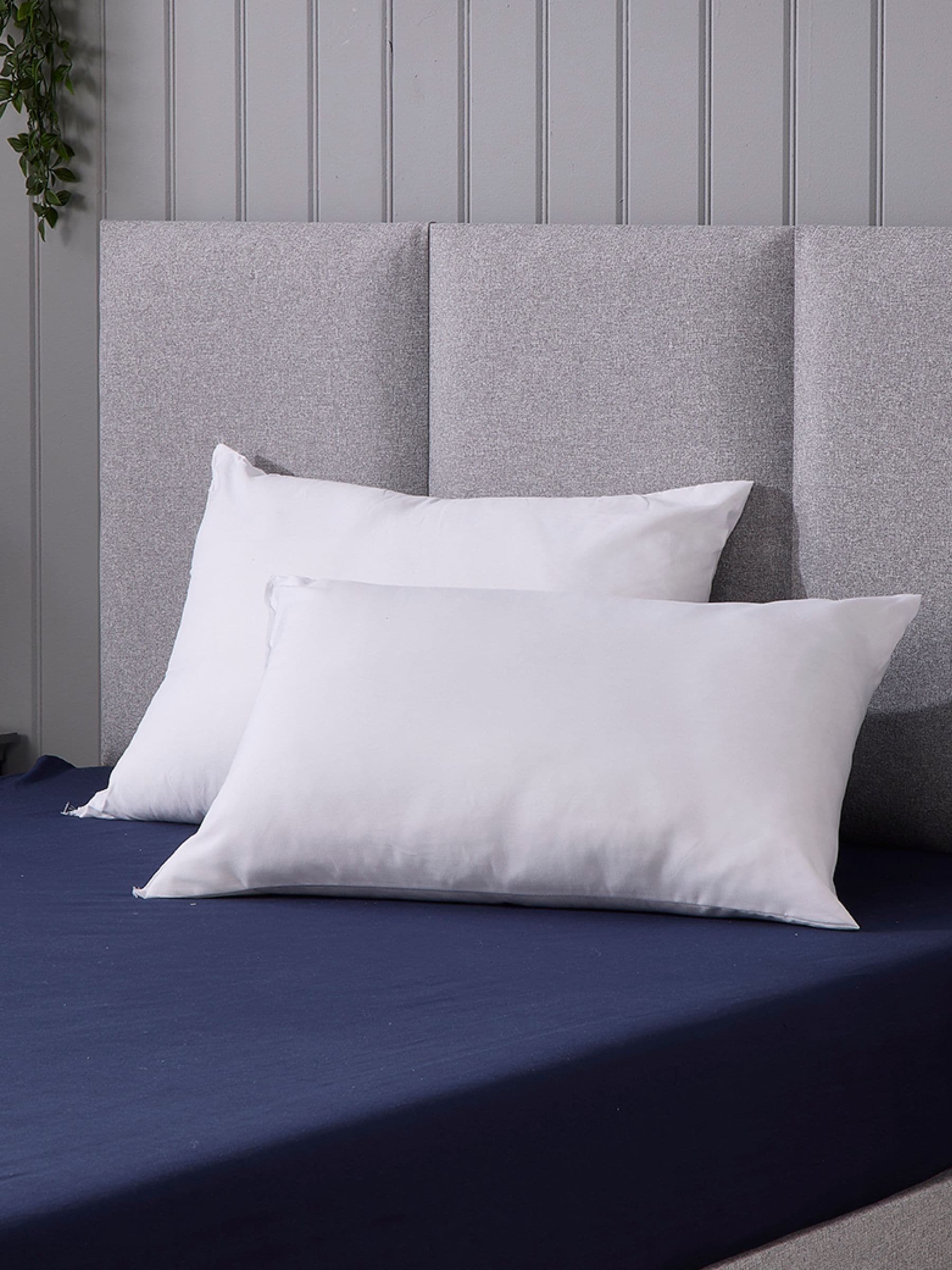 Downland Sleep Well Pillow Pair with hollowfibre filling, imported from the UK