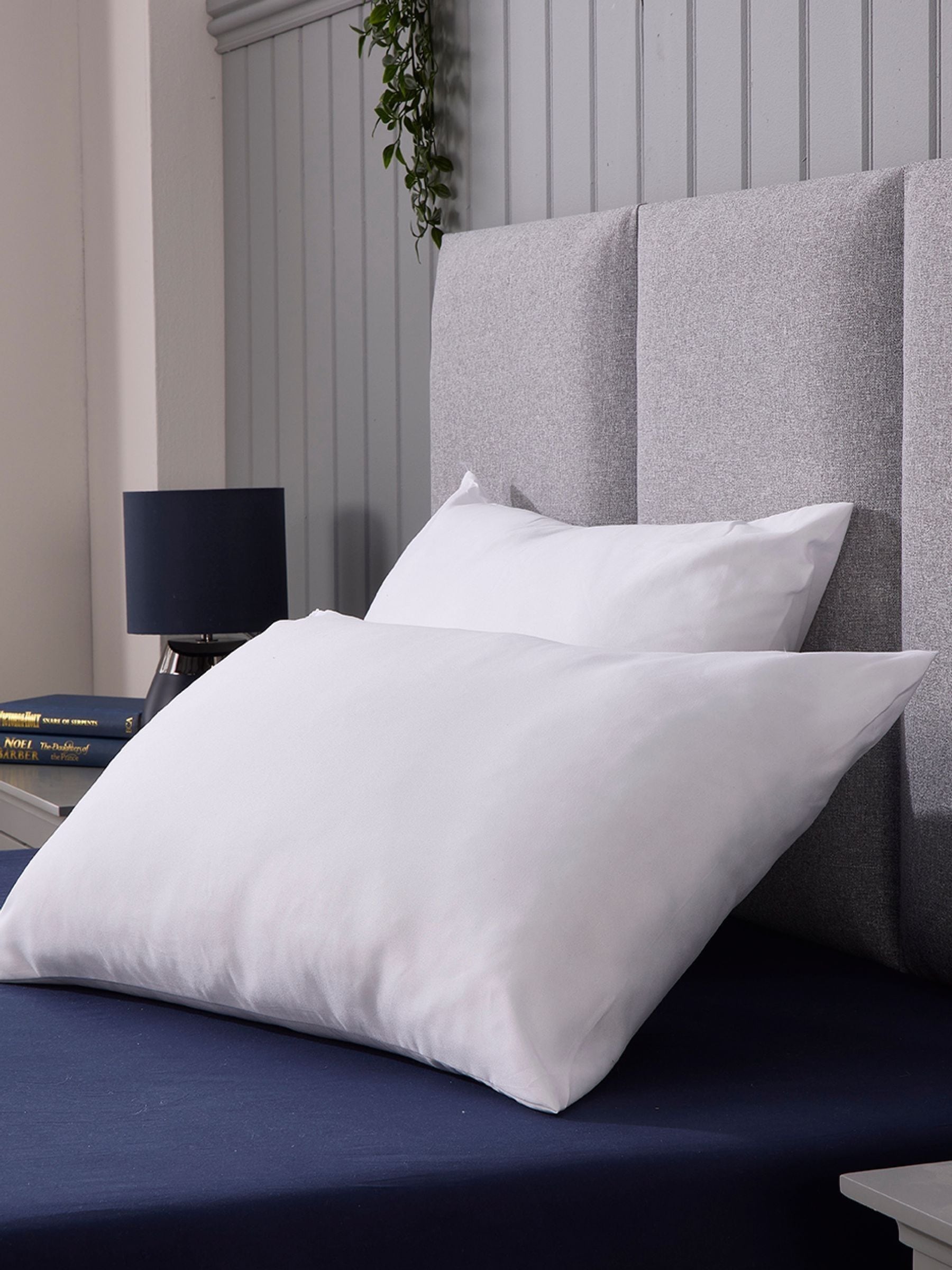 Downland Sleep Well Pillow Pair with hollowfibre filling, imported from the UK