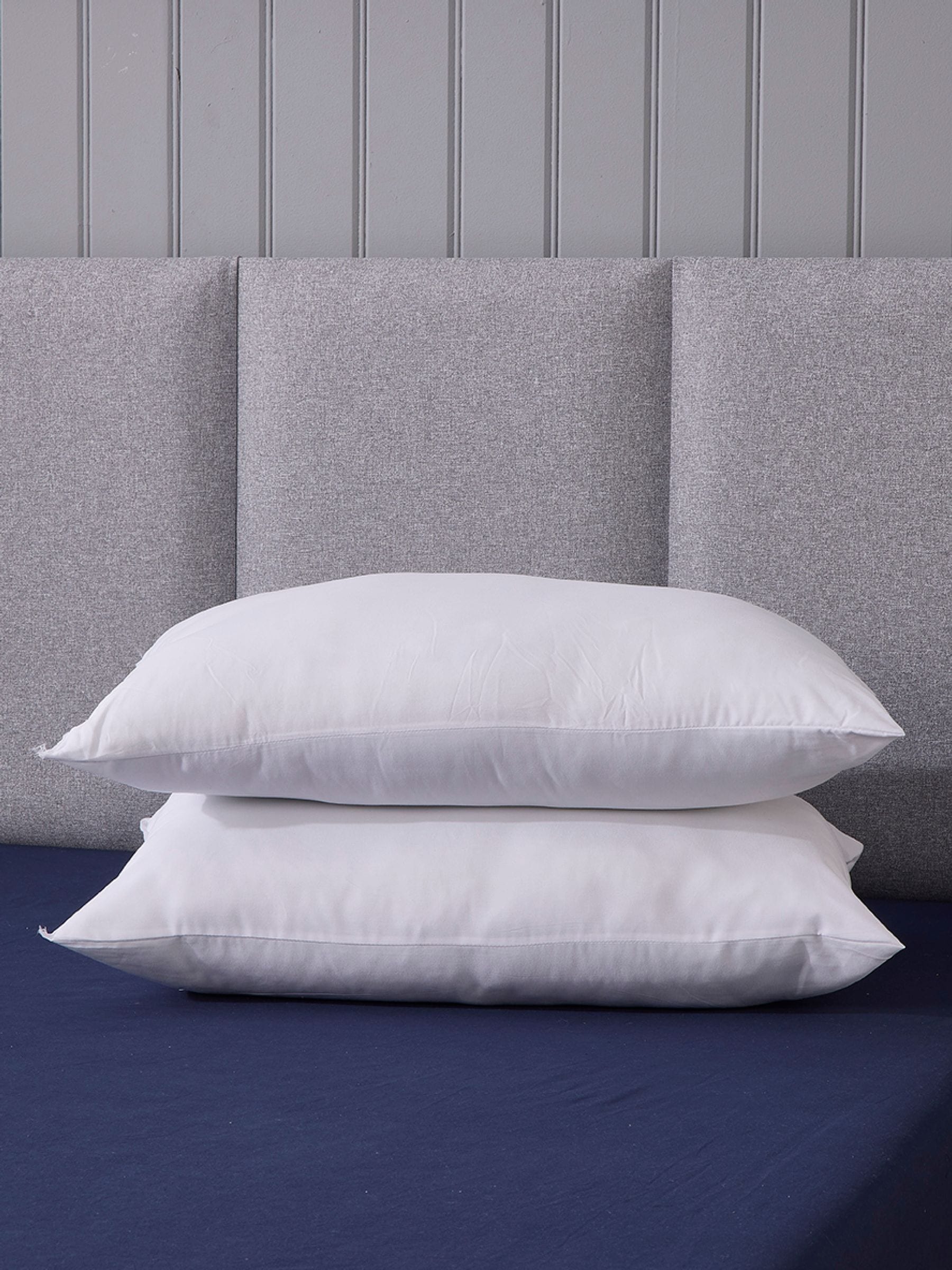 Downland Sleep Well Pillow Pair with hollowfibre filling, imported from the UK