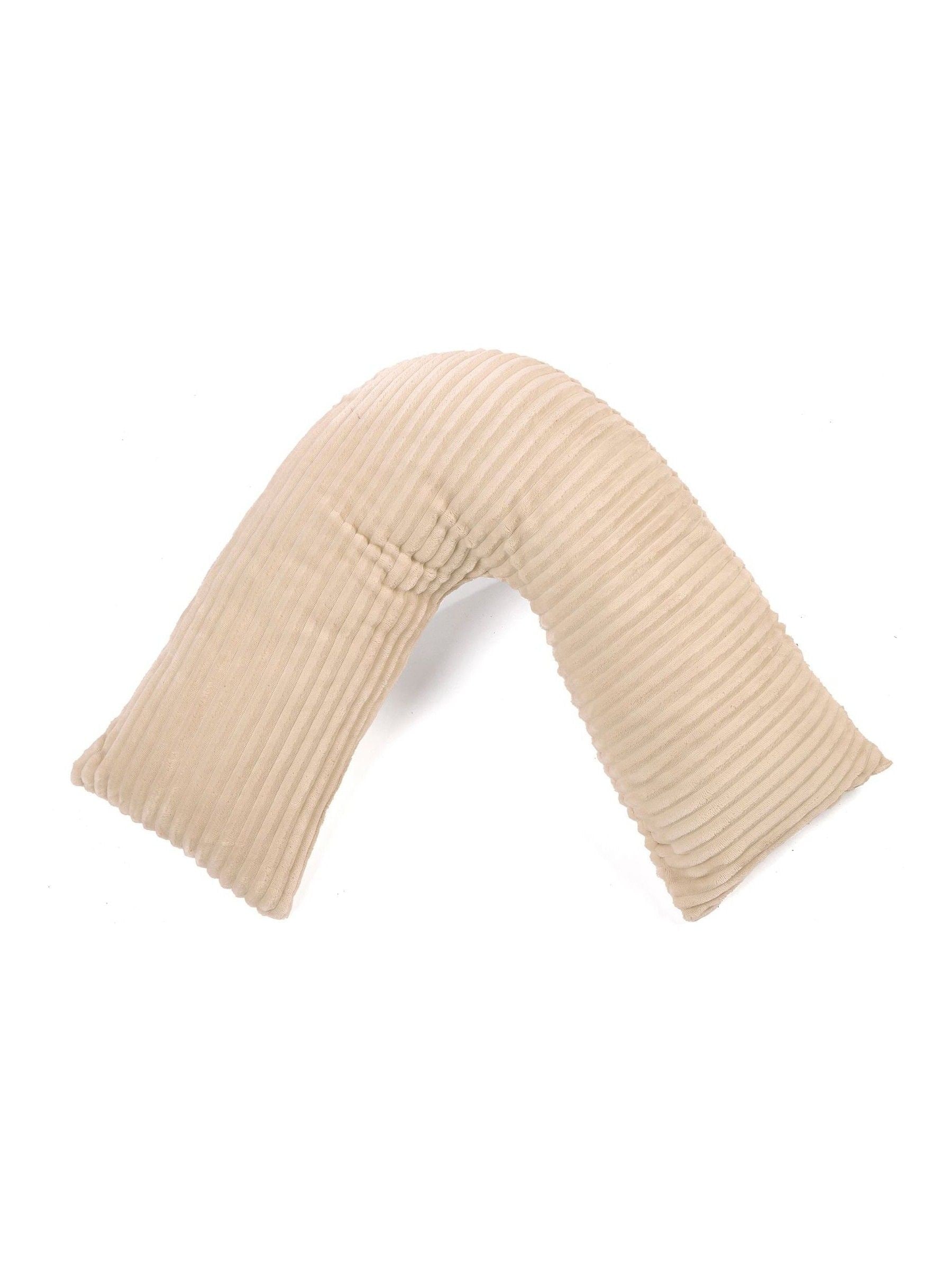 Huggleland velvet cord V-shape support pillow 80x80cm, UK version