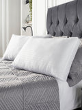 Downland Hotel Collection satin stripe side sleeper pillow 40x70cm, imported from the UK