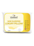 Downland Hotel Collection satin stripe side sleeper pillow 40x70cm, imported from the UK