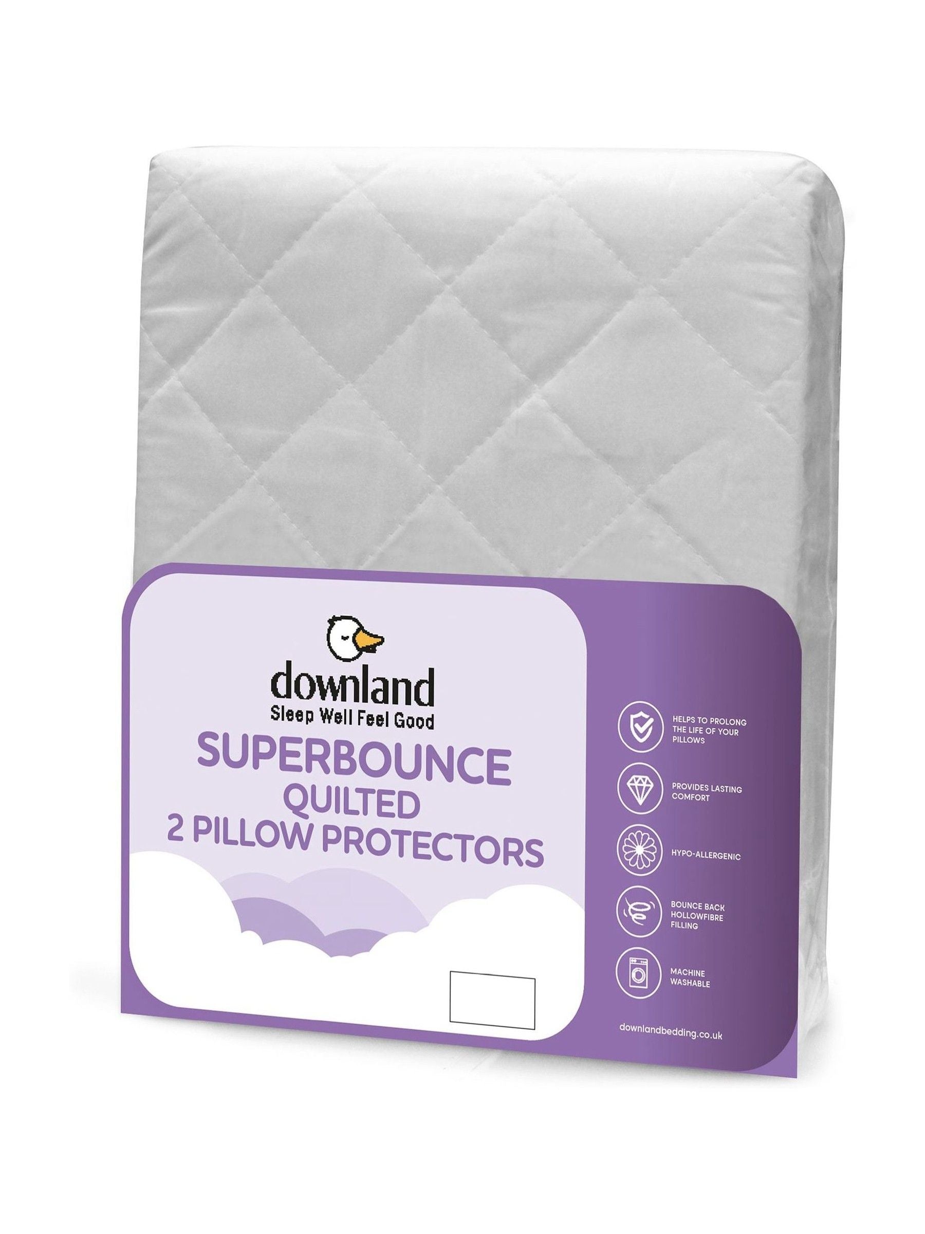 Downland Superbounce pillow protector pair 48x74cm, UK version
