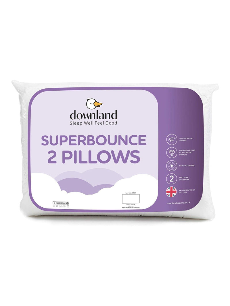 Downland Superbounce pillow pair 46x69cm, imported from the UK