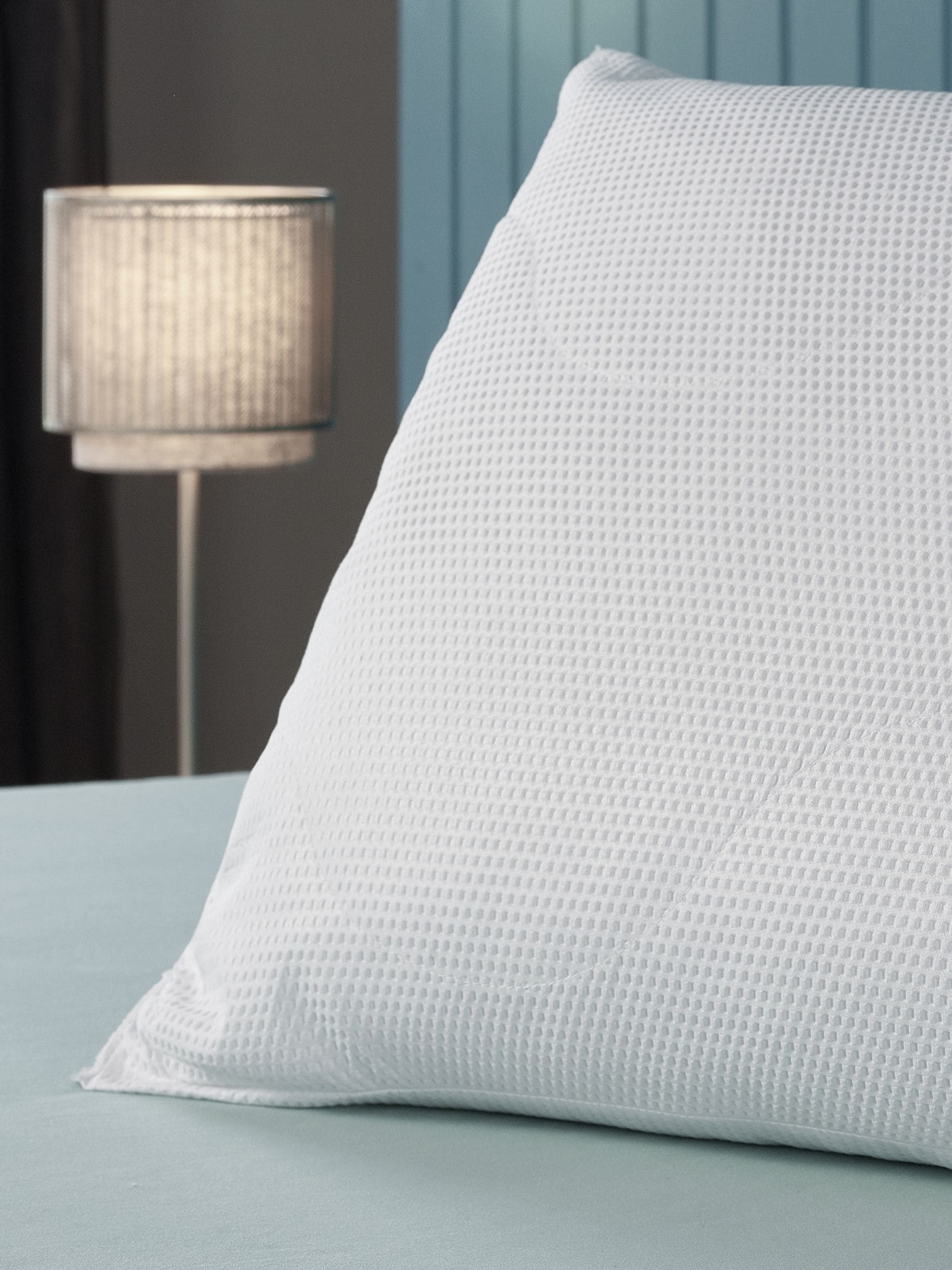 Downland luxury waffle pillow pair 46x69cm, imported from the UK