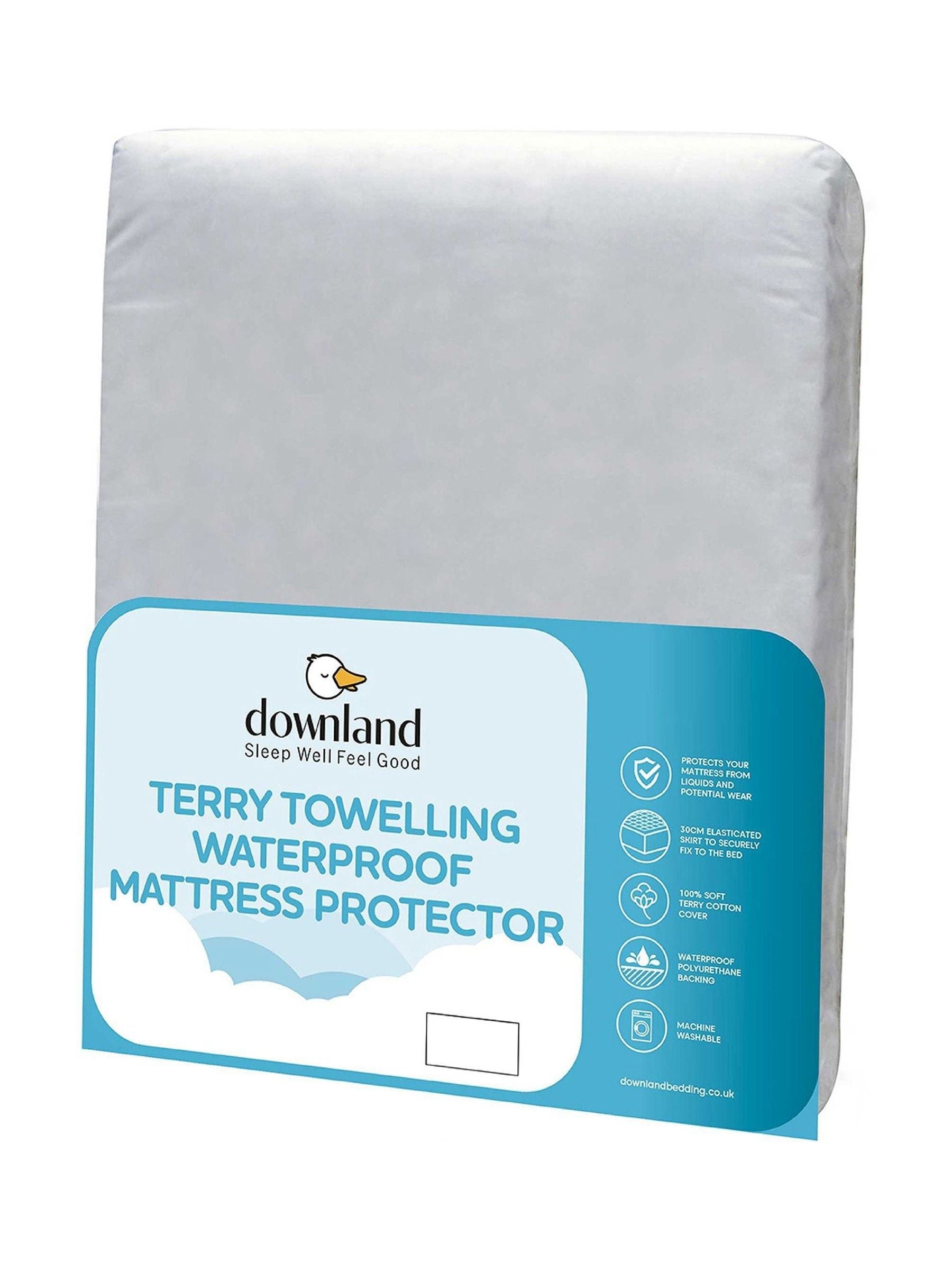 Downland terry waterproof mattress protector, UK version