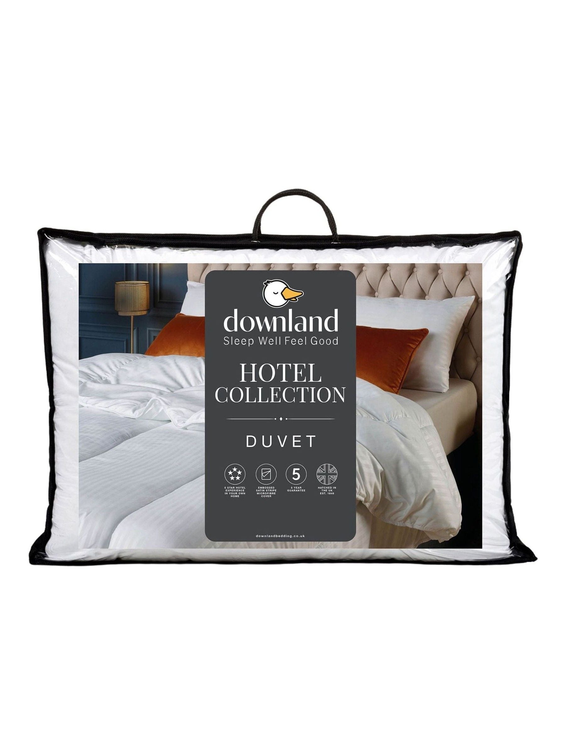 Downland luxury hotel collection 13.5 tog embossed duvet, imported from the UK