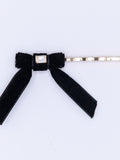 Bibi Bijoux black velvet bow hair grips duo, UK version