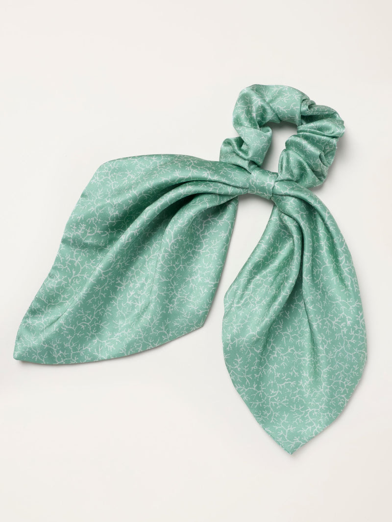 FatFace Green Coral scrunchie (British brand)