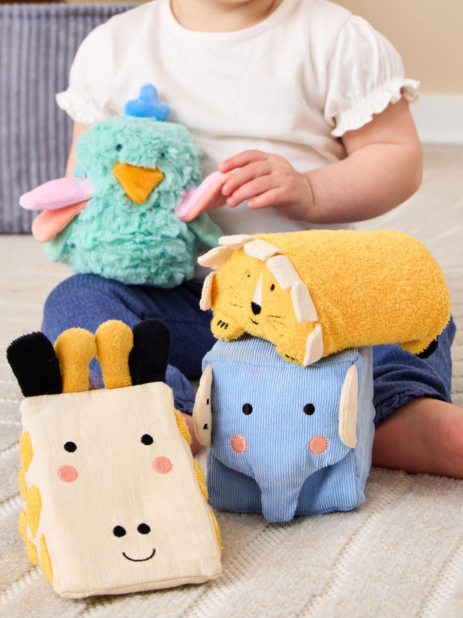 JoJo Maman Bébé safari stacking cubes, imported from the UK