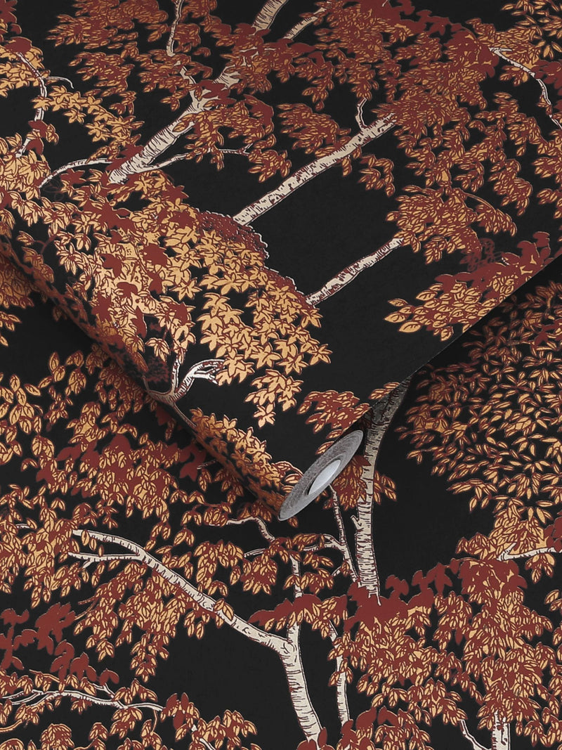 Graham & Brown Alizarin Idyll Tree A4 Wallpaper Sample