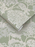 Graham & Brown Sage Idyll Tree A4 Wallpaper Sample