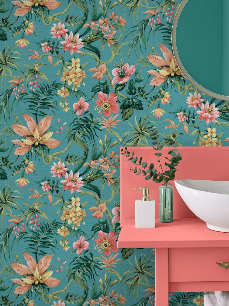 Graham & Brown Blue Tesronto A4 Wallpaper Sample
